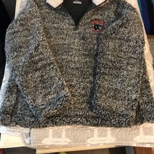 Dark Gray Sherpa pullover